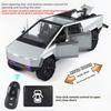 1:24 Remote Control Electric Door Cyber Pickup Exquisite Alloy Car Model Mecha-Style Light & Sound Metal Toy Ornament