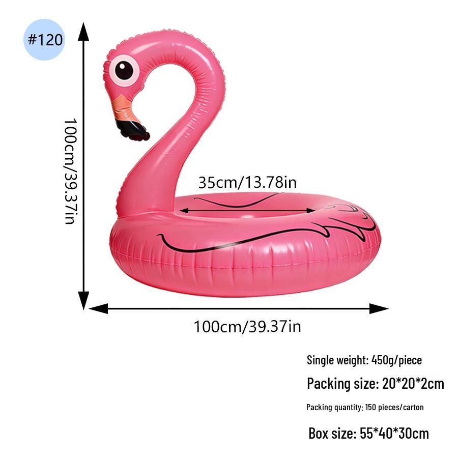 Thickened Adult Flamingo Inflatable Swim Ring & Water Toy