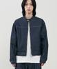 Arrayed [Non-Fade] Vertical Biker Crop Denim Jacket [Indigo]