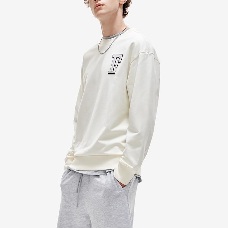 Fila Printed Logo Casual Crew Neck Sweatshirt Men Sweatshirt White F11M219208F-IV