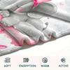 1PC Custom Name Pink Elephant Dreams Patterned Flannel Blanket Suitable For All Seasons for Home Decor Warmth and Comfort Gifts Holiday Present_lx