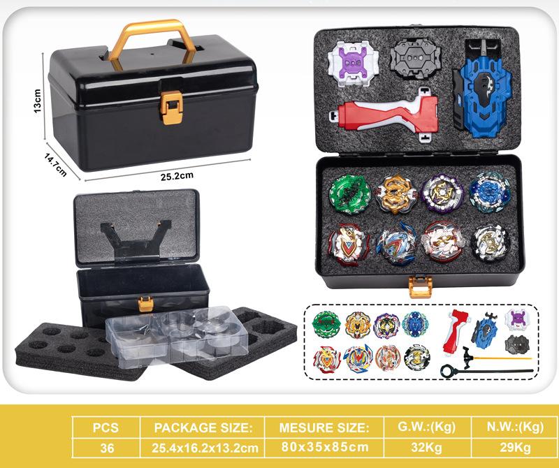 

Игрушка Взрывной Гироскоп Взрывной Гироскоп Набор для Атаки с Ящиком для Инструментов Двусторонний Запускатель Боевая Арена Дети