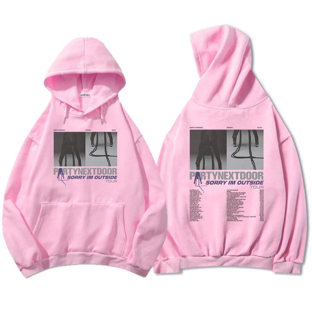 Sorry I'm Outside Tour 2024 Hoodies PartyNextDoor Real Women Graphic Sweatshirt for Fan Streetwear Ropa Hombre Winter Men Hoodie