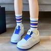 5Pairs Autumn Winter Women Socks Breathable Mid Calf Socks Warm Sports Socks  Couple