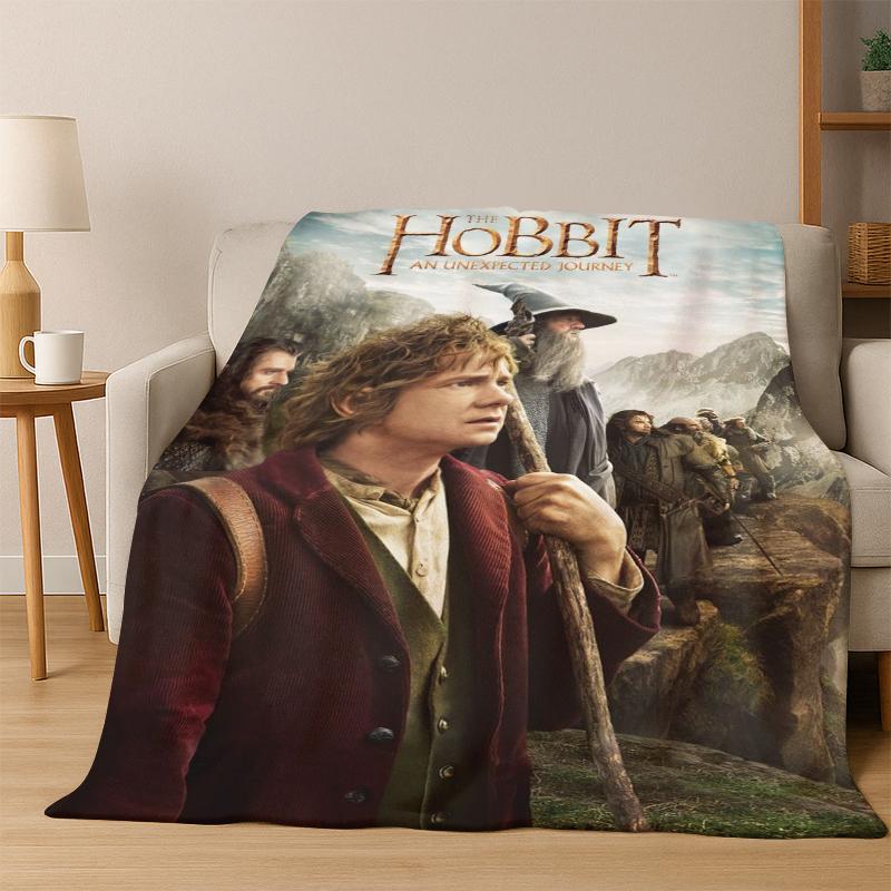 

Movie L-Lord of The Rings H-Hobbit Flannel Blanket Soft Warm Blanket Throw Blanket for Bedroom Living Room Bed Picnic Gift Kid 75x90cm
