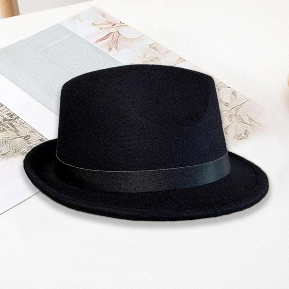 Short Brim Bucket Hats Felt Fabric Trilby Hat New Panama Hats  Winter Season
