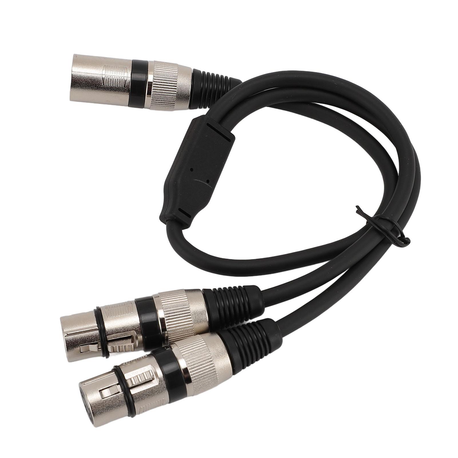 

XLR-разветвитель, 3-контактный штекер на двойной гнездовой сбалансированный XLR Y-разветвитель для микрофонного микшера