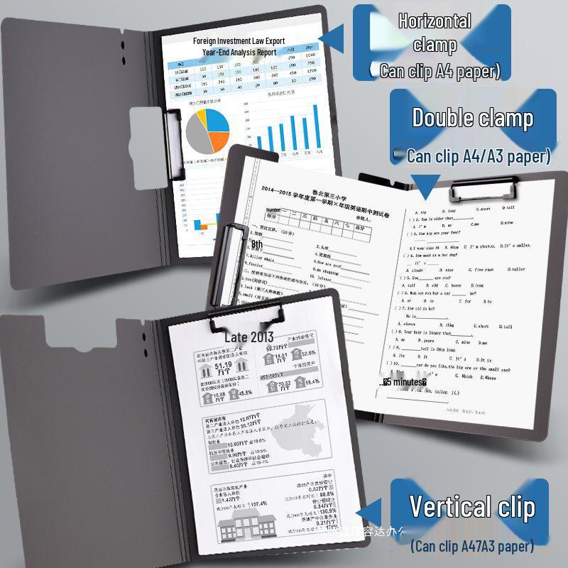 A4 Multifunctional Meeting Folder Blackboard Pad - Office & Student Supplies
