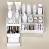 1pc White New Drawer Makeup Storage Box Dormitory Finishing Plastic Shelf Cosmetics Skin Care Dressing Table Desktop