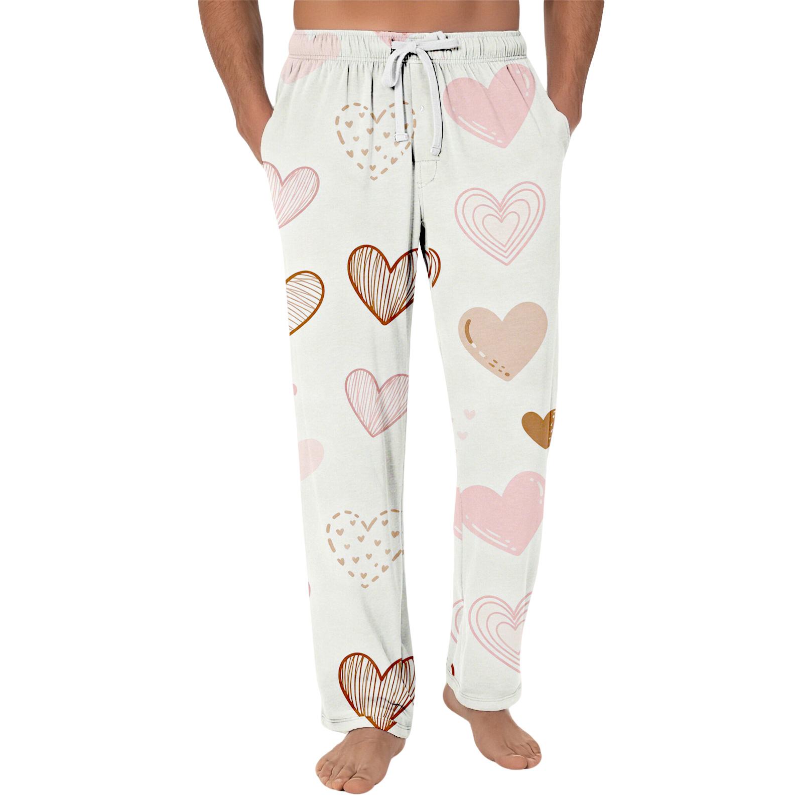 

Stripe Pajama Pants Sleepwear Casual Drawstring Elastic Waist Pants Comfy Straight Yoga Loose Trousers XL білий