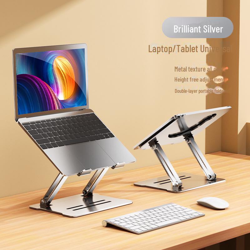 Rotatable Aluminum Laptop Stand for Apple & Huawei - Adjustable Height