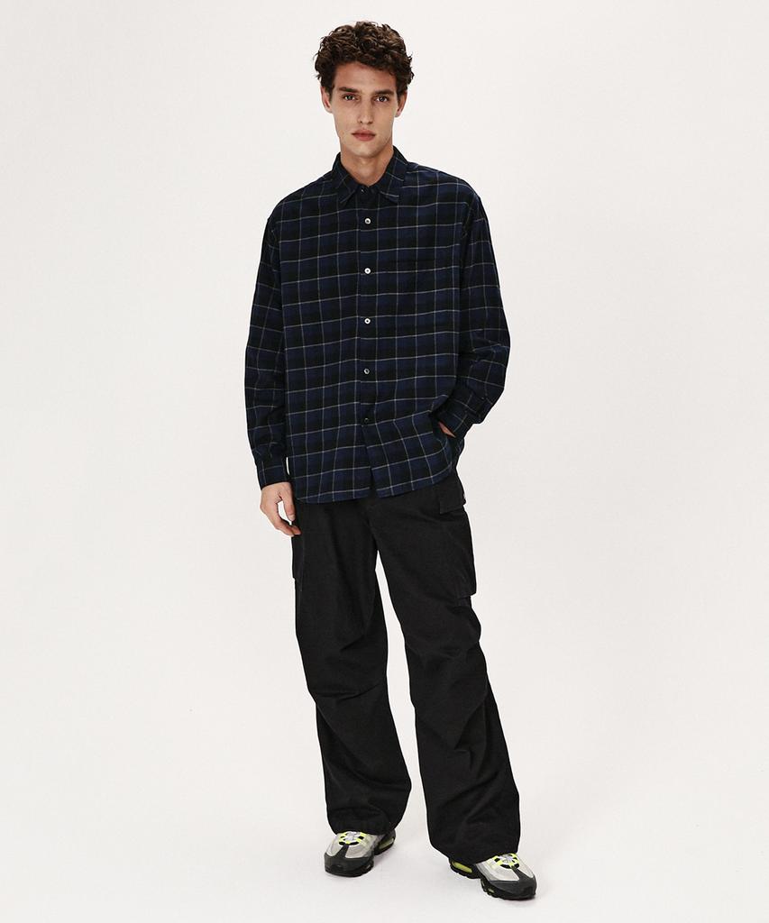 SHIRTER Navona Flannel Check Shirt (Navy)