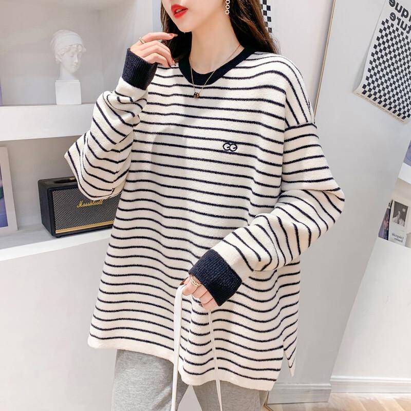 

Mokana Women s Long Sleeve Striped Sweater One Size