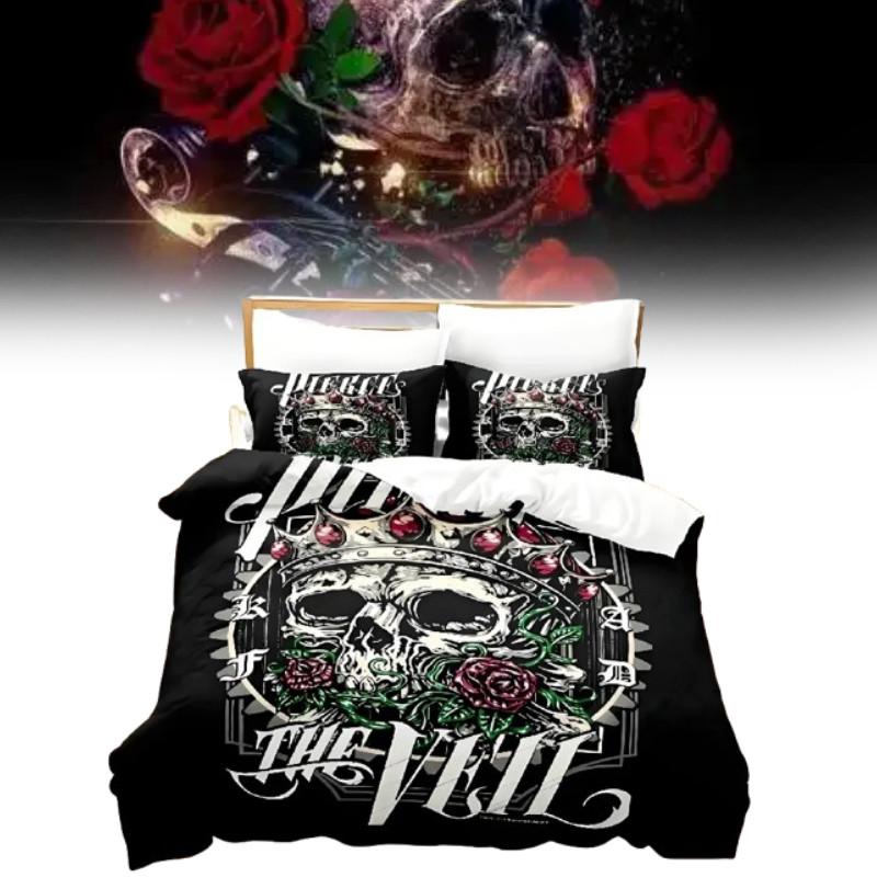 Pierce The Veil Album Cover Digital Print 3piece Bed Set With Reactive Dyeing Modern Minimalist For Home Bedroom Decor