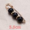 Three Black Pearl Gold Pin 5.5cm