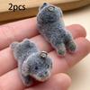 Mix 2/5pcs Resin Flocking Animal Puppy Pendant Accessories, DIY Necklaces, Earrings, Keychains, Jewelry Making Fashion Accessori