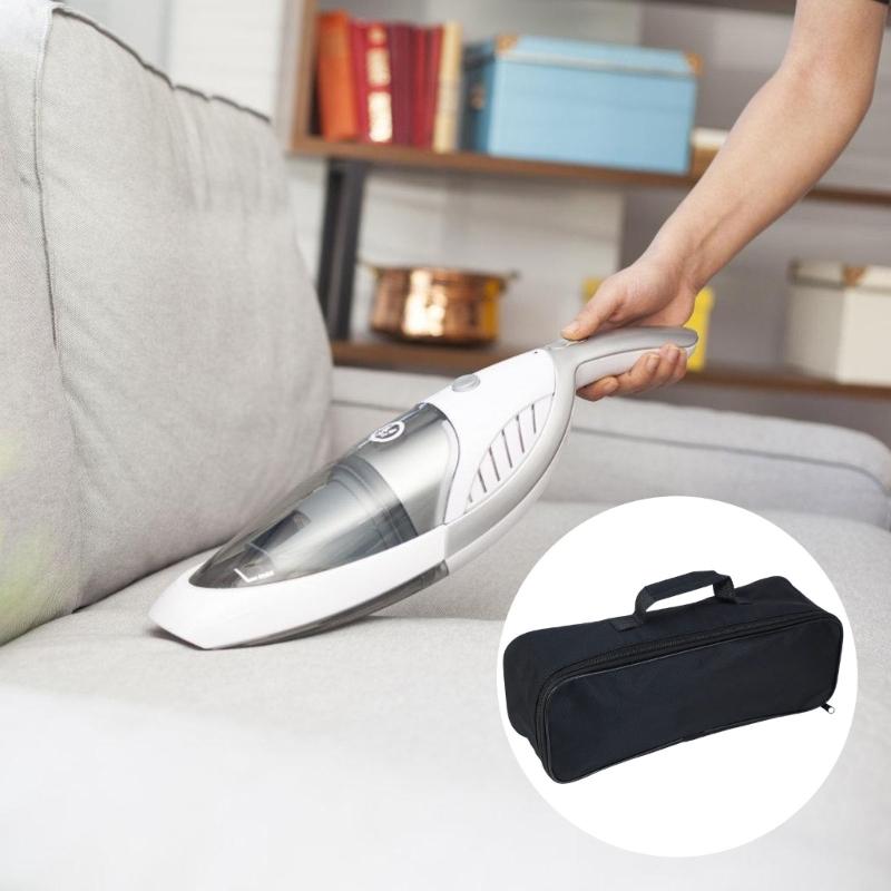 Car Vacuum Cleaner Storage Bag Nylon Fabric Carry Case with Zippered Opening and Top Handle for Road-Trip Tool Organization