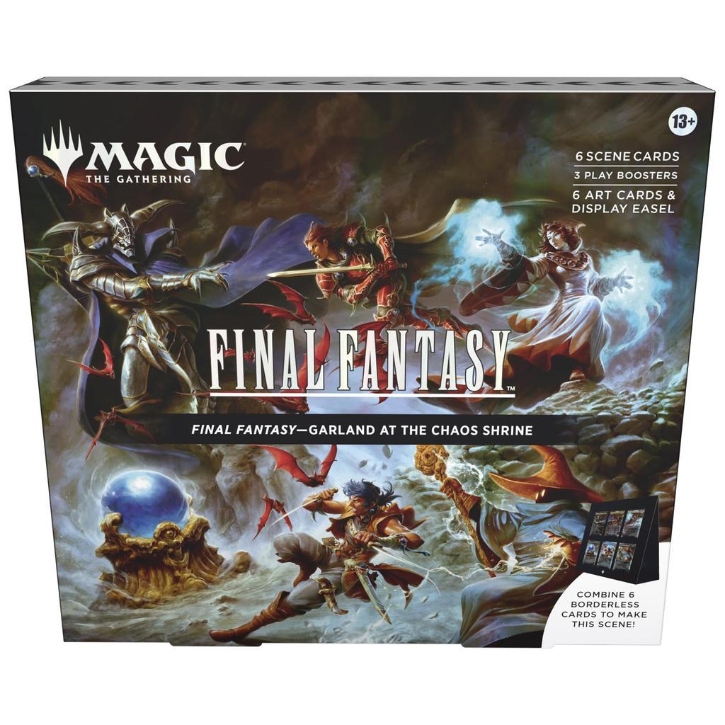 The Gathering Final Fantasy Scene Box Garland of Chaos Shrine 6 Foil Borderless Scene 6 Art 3 Play Boosters 1 Display Magic - Cards, Cards, +