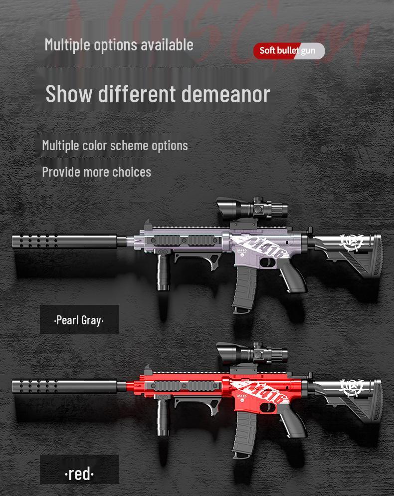 M416 Soft Bullet Manual Bolt Action Toy Gun for Kids - Shell Ejecting Simulation Assault Rifle for Boys