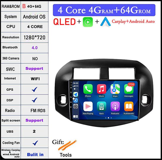 10 Inch IPS/QLED For Toyota RAV4 RAV 4 2005 - 2013 Car Radio Multimedia Video Player Auto Audio Stereo GPS Carplay