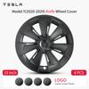 4PCS For Model Y 2020-2024 4PCS 19 Inch Wheel Cover Replacement Asymmetry Hubcaps Full Rim Accessories Hub Cap Wheel Cover