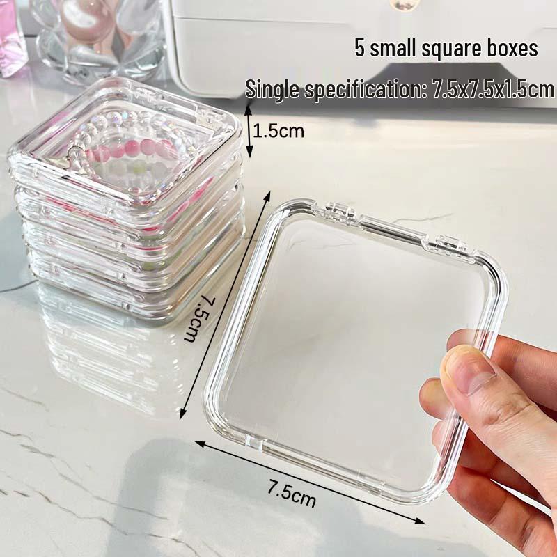 

Portable Anti-Oxidation Transparent Acrylic Jewelry Storage Box for Bracelets and Chains