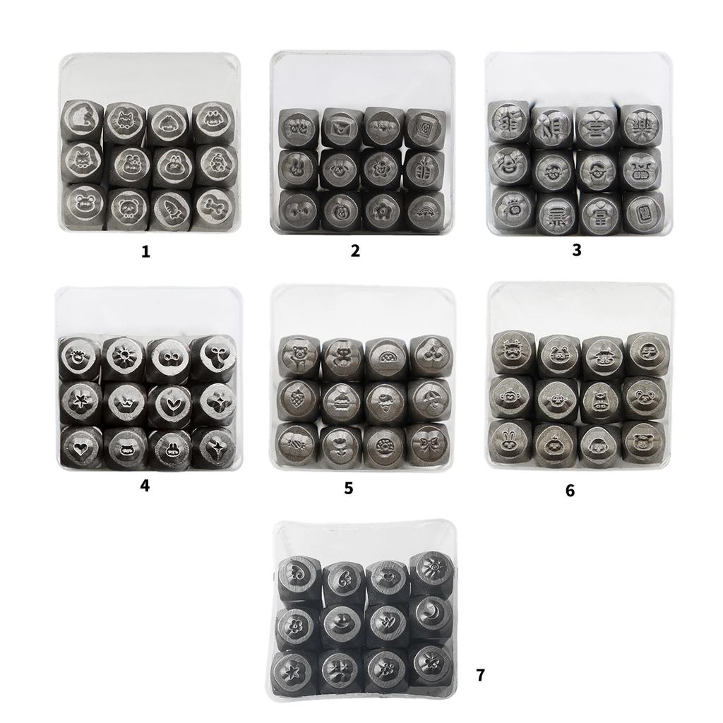 Pack of 12 Jewelry Detailing Chisels Set Metal Stamping Tool Jewelry Chisels Jewelry Pattern Carving Tool for Rings