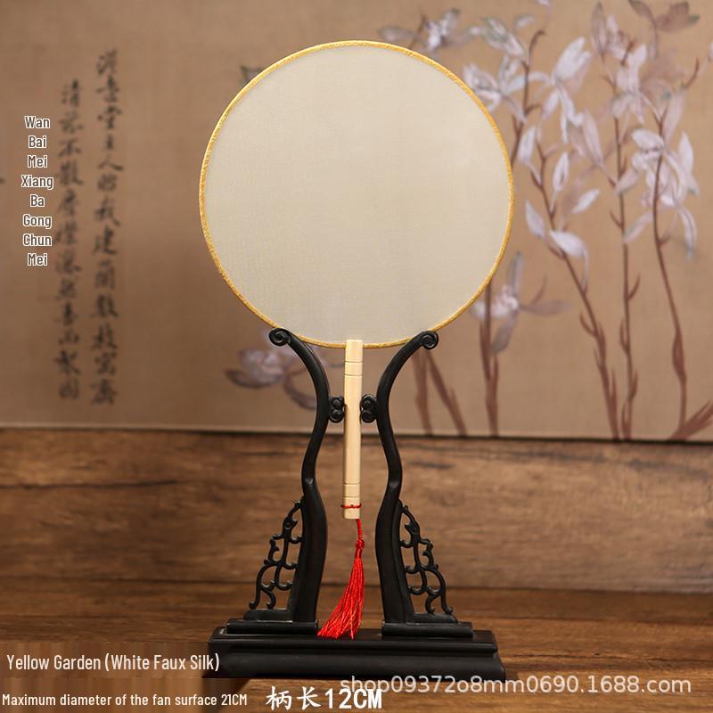 Retro Color Silk Gongbi Hand-Painted Classical Chinese Round Fan
