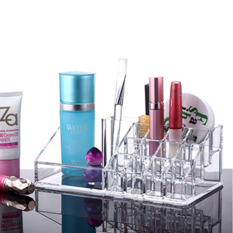 Acrylic Skincare & Lipstick Organizer: Large Desktop Transparent Drawer Makeup Box