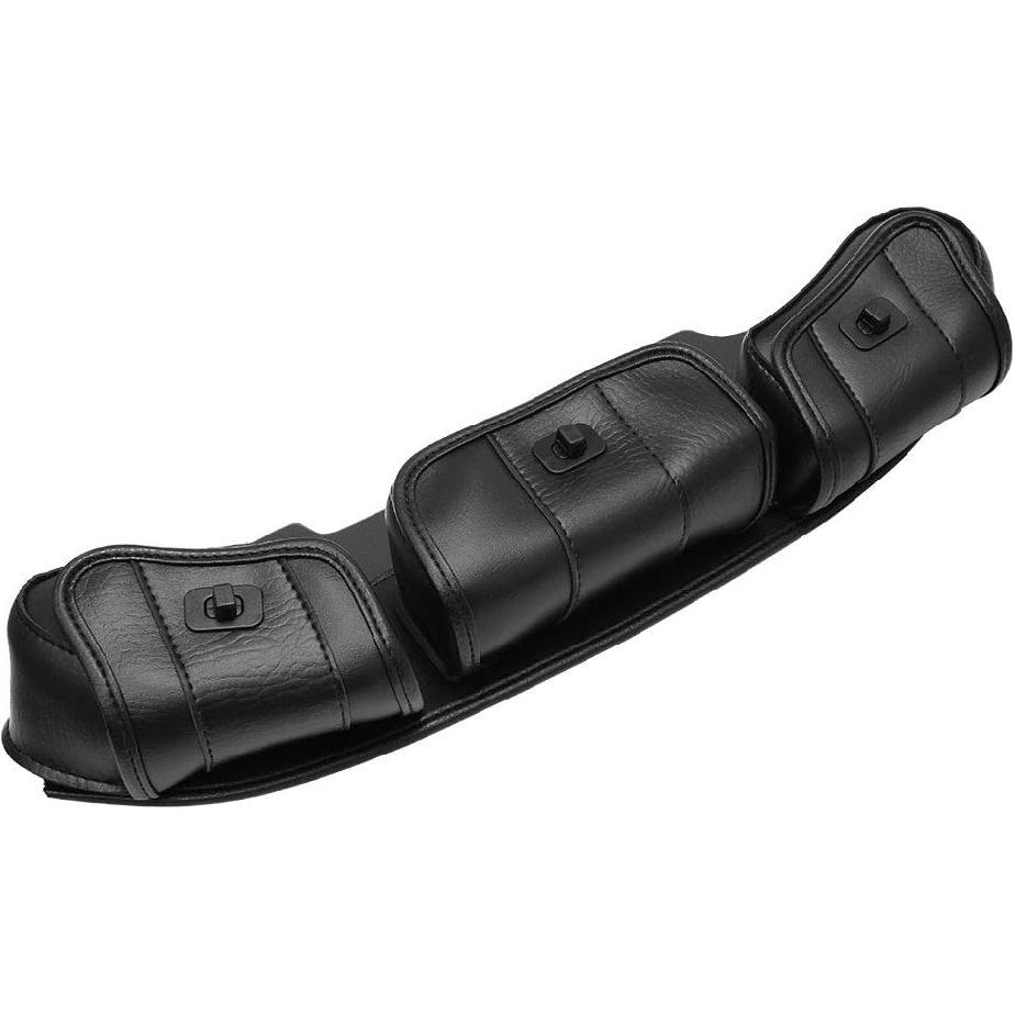 Three Pocket Windshield Bag Batwing Fairing Pouch Compatible for Harley Touring Electra Glide Street Glide 1996-2013