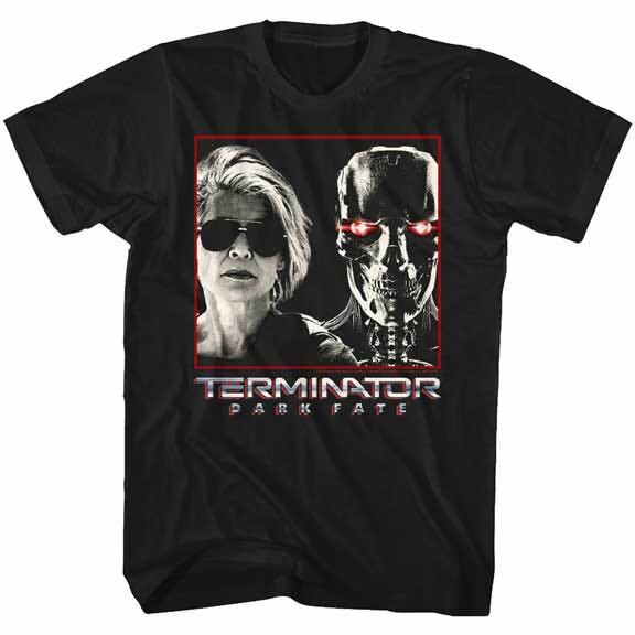 Terminator Dark Fate Movie T-Shirt New SARAH amp; REV9 Black Cotton SM5XL    Unisex T-Shirt XXXXL