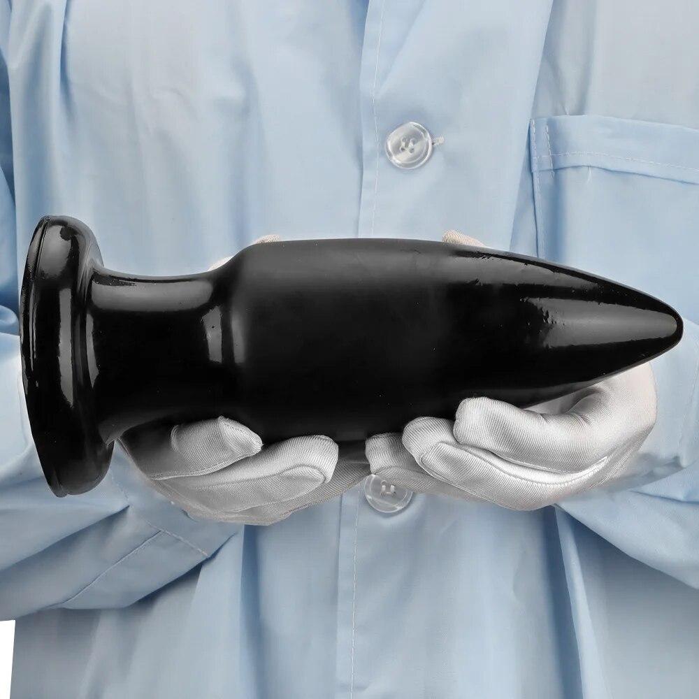 Extra velký černý anální kolík s přísavkou Fisting Masturbator Dildo Gay Sex Toy Big Dick