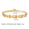 Luxury Stainless Steel Horseshoe Buckle Bracelet: Lightweight, Non-fading, Retro, High-end Feel