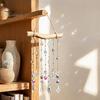 Elegant Birthday Present Crystal Wind Chime Pendant, Glittering Sun Catchers with Long Decorative Balcony Ornament Tassel, Sophisticated Hanging