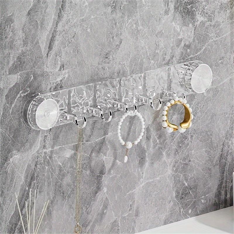 Easy-Install Water Ripple Transparent Suction Cup Hooks - No Drilling Required, Perfect for Bathroom, Kitchen & Bedroom