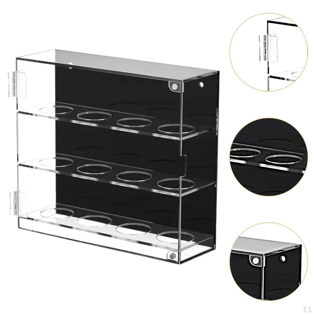 Golf Ball Display Case Wall Rack Accessories Storage Box Space Saving Easy Installation