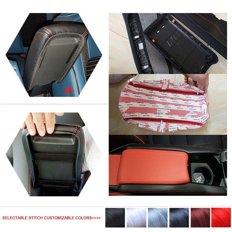 PU-Leder mit Schwamm Auto Zubehör Innenraum Mittelkonsole Armlehnenbox Abdeckung Verkleidung Für VW Golf 6 MK6 2010 2011 2012 2013