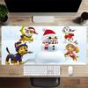 Winter Pups Build Snowman Large Gaming Mouse Pad Nonslip Rubber Base Waterproof Desk Mat For Office Pc Laptop