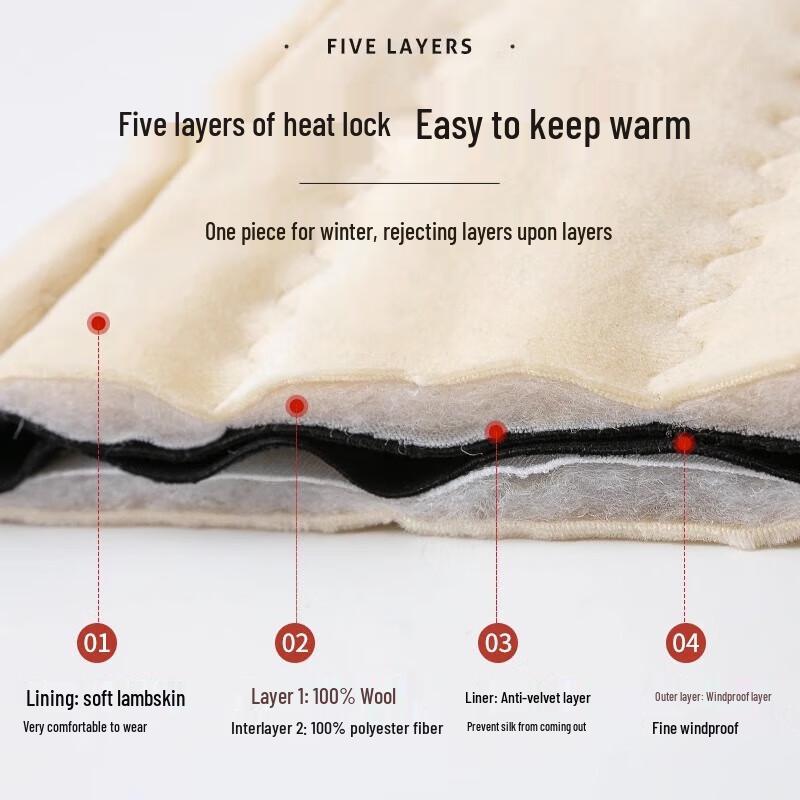 LangSha Women's Fleece Lined Wool Blend Thermal Leggings