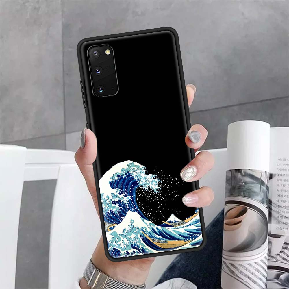 Soft Phone Case For Samsung Galaxy Note 20 Ultra 10 Lite S10 Plus S20 FE 5G 9 8 Back Cover S21 Funda Japanese Style Art Japan
