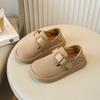 New Spring and Autumn Girls' Frosted Leather Shoes Boys' Soft-soled Toe Shoes