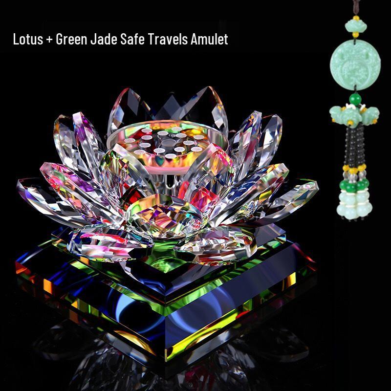 Solar-Powered Rotating Lotus Car Perfume Ornament