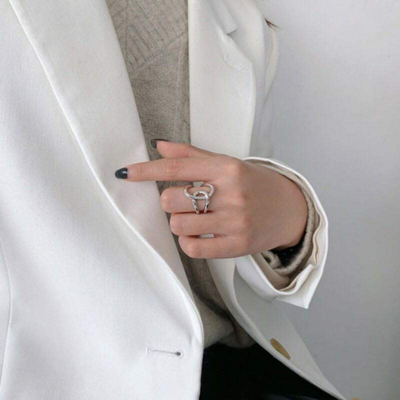 Minimalism 925 Sterling Silver Finger Rings for Women Couple Vintage Cross Winding Party Jewelry Gift Prevent Allergy