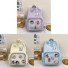 Nylon Large Capacity College Style Backpack With Design For Girls Student Commuting
