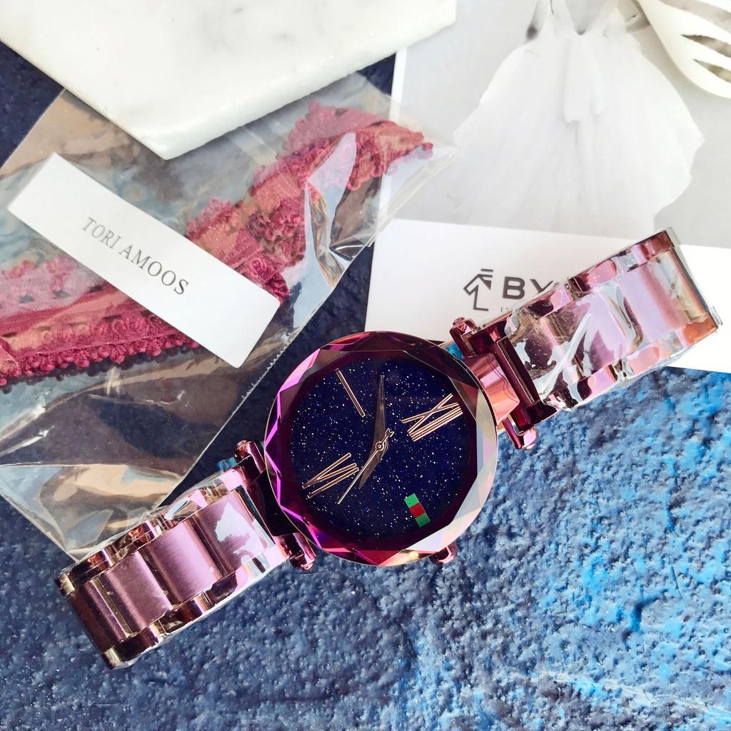 Starry Sky Watch Versatile Women's Steel Band Watch Steel Band Fashion Quartz Watch for Women