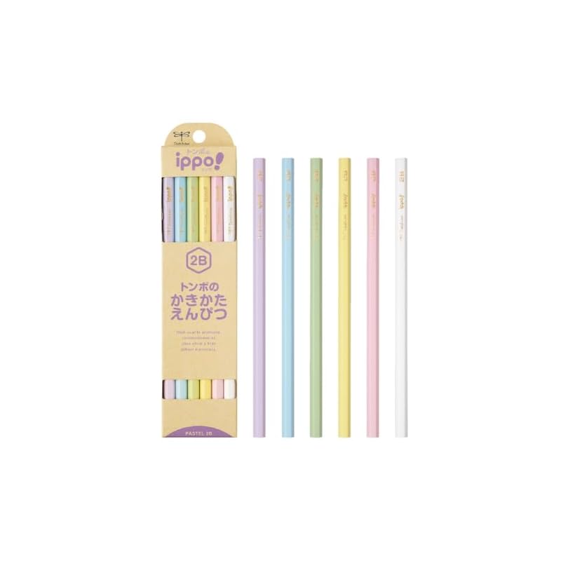 Tombow Pencil Ippo! Writing Pencil 2B Pastel 1 Dozen KB-KNPT01-2B