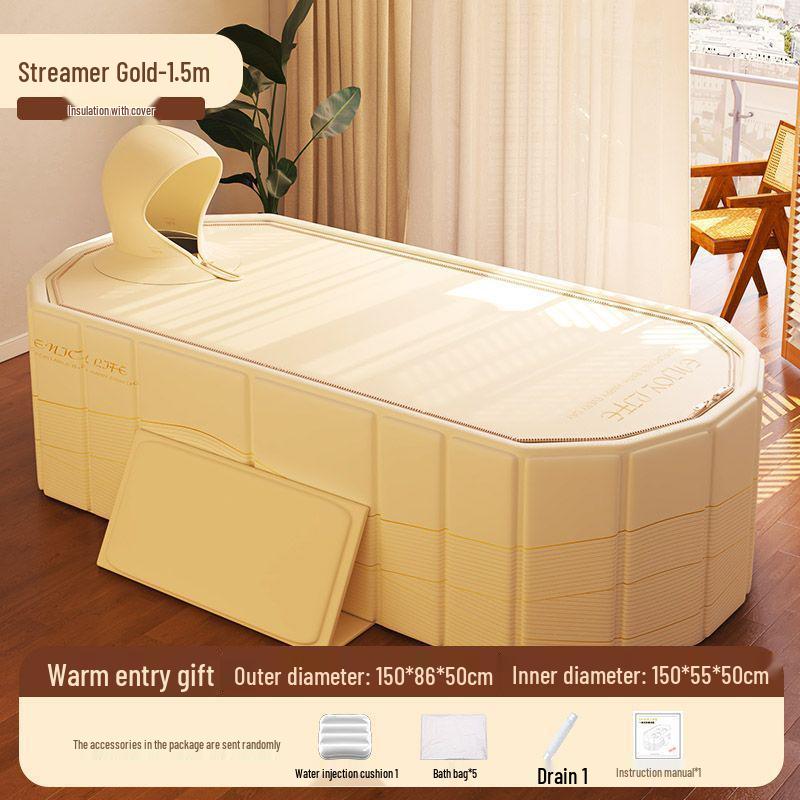 

Foldable Full Body Soak Tub for Adults – Double Person Bath & Shower Bathtub Warm Entry Package