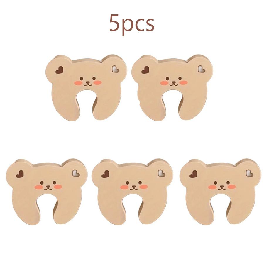 1/5pcs ins bear door handle anti-collision, children's room anti-pinch safety door stop, bedroom door closing artifact for pets