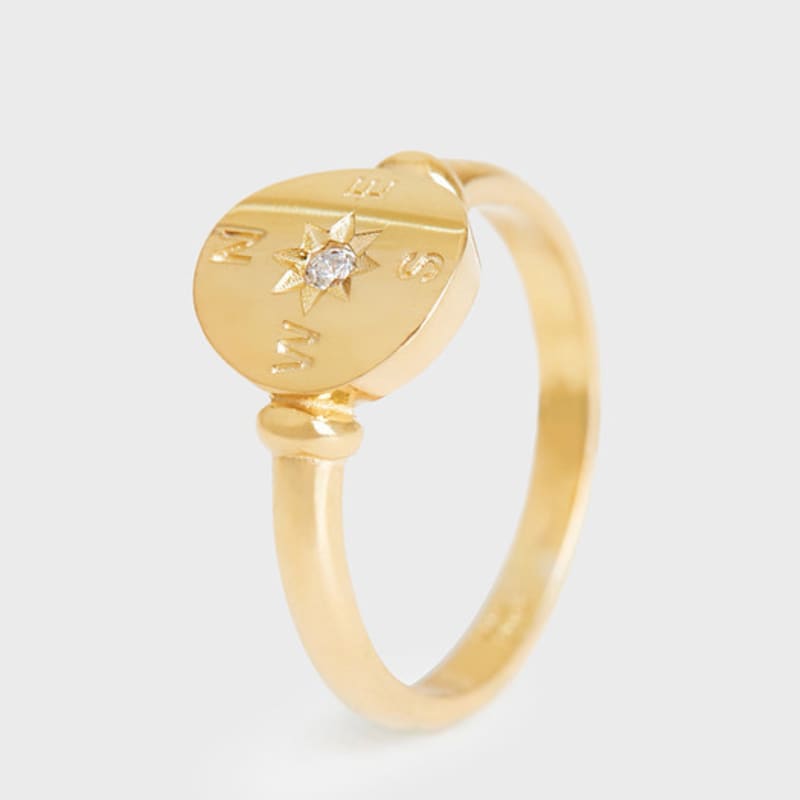 JONGJONG Cardinal Points Gold Ring
