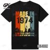 Made In 1974 Limited Edition 50 Years Of Being Awesome Tee Tops Round Neck ShortSleeve Fashion Tshirt Clothing Tshirts